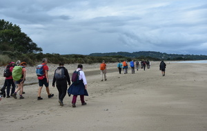 arrivée sur la plage par la mare aux loups