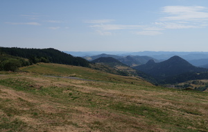 Vue sur les monts ardéchois depuis le Col de la Croix de Boutières