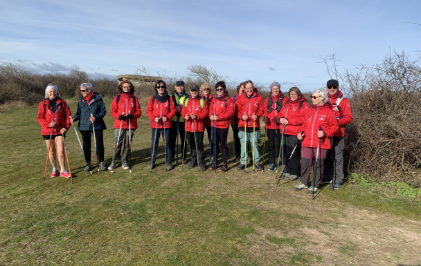 Séance de Marche nordique entre Sallenelles et Merville Franceville